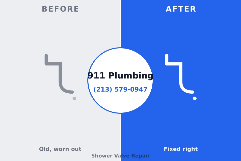 Before and after: plumbing repair Dunwoody, GA